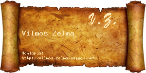 Vilmos Zelma névjegykártya